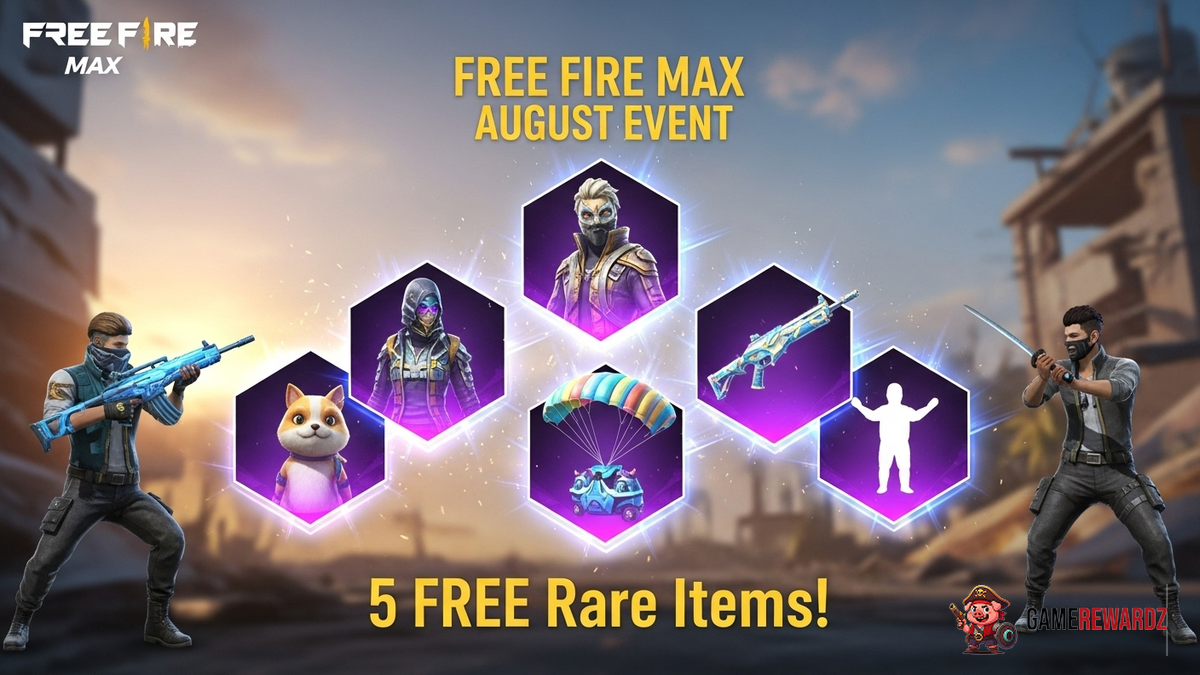 Free Fire MAX August Event: 5 FREE Rare Items!